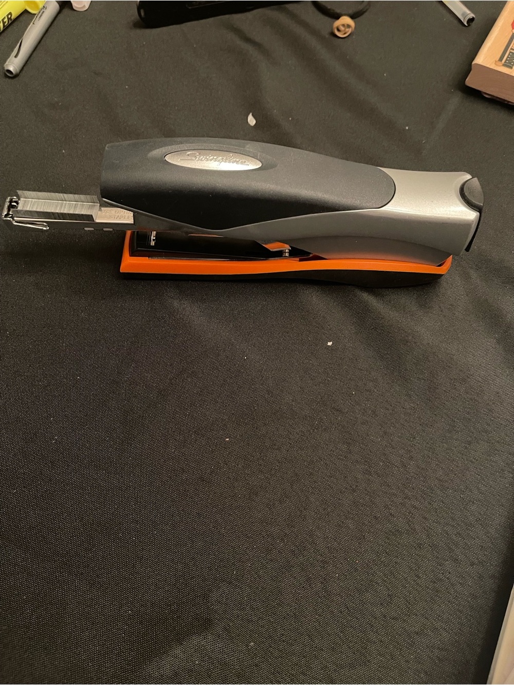 Swingline Black & Orange Heavy-Duty Stapler. Staples 2-40 pieces of paper